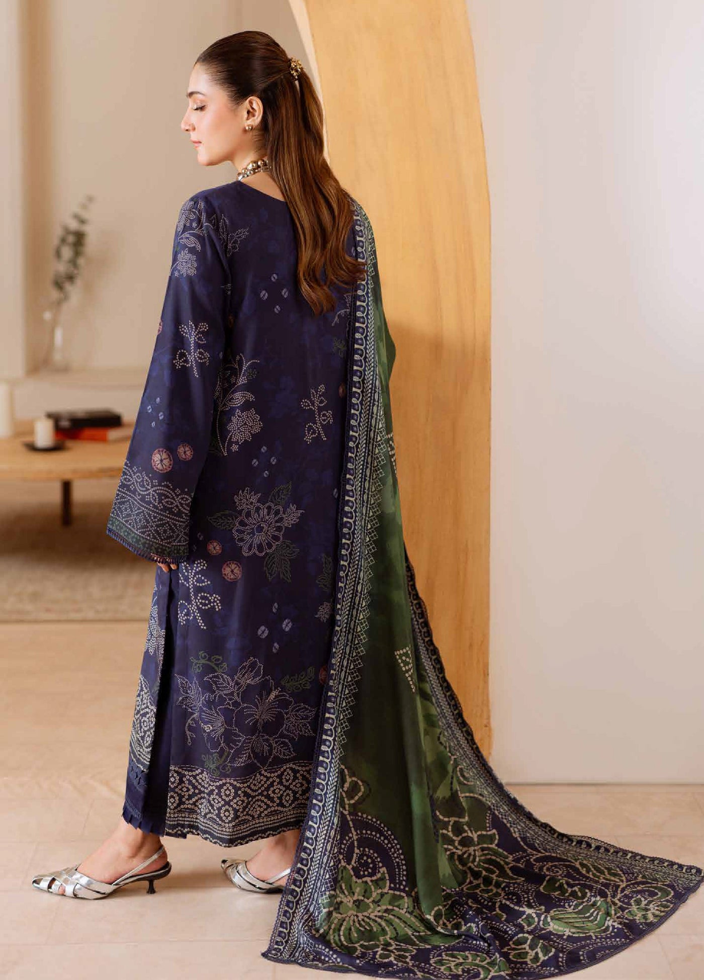 Signature Prints by Nureh Unstitched Printed Marina with wool shawl Suits 3 Piece NU25PW SP-181 - Winter Collection