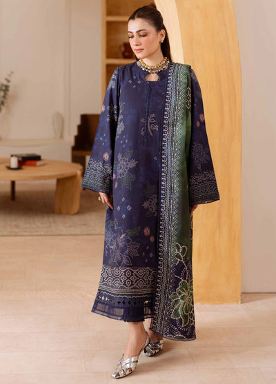 Signature Prints by Nureh Unstitched Printed Marina with wool shawl Suits 3 Piece NU25PW SP-181 - Winter Collection