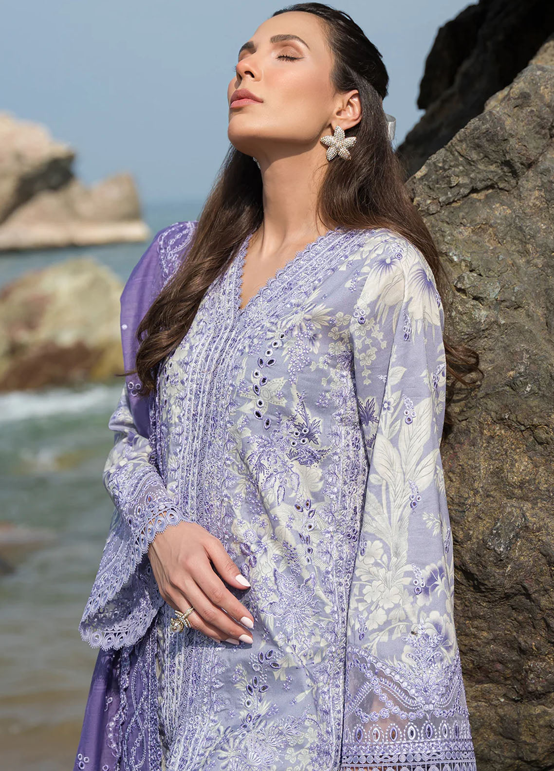 Summer Together by Afrozeh Unstitched Lawnkari Collection 2024 Vol-2 Wisteria