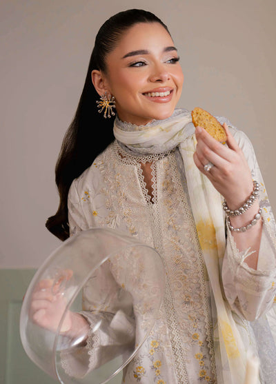 Summer Lines by Neeshay Embroidered Lawn Suits Unstitched 3 Piece NSH25SL Cloud Veil