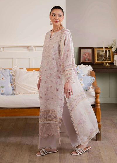 Summer Lines by Neeshay Embroidered Lawn Suits Unstitched 3 Piece NSH25SL Lilac Mist