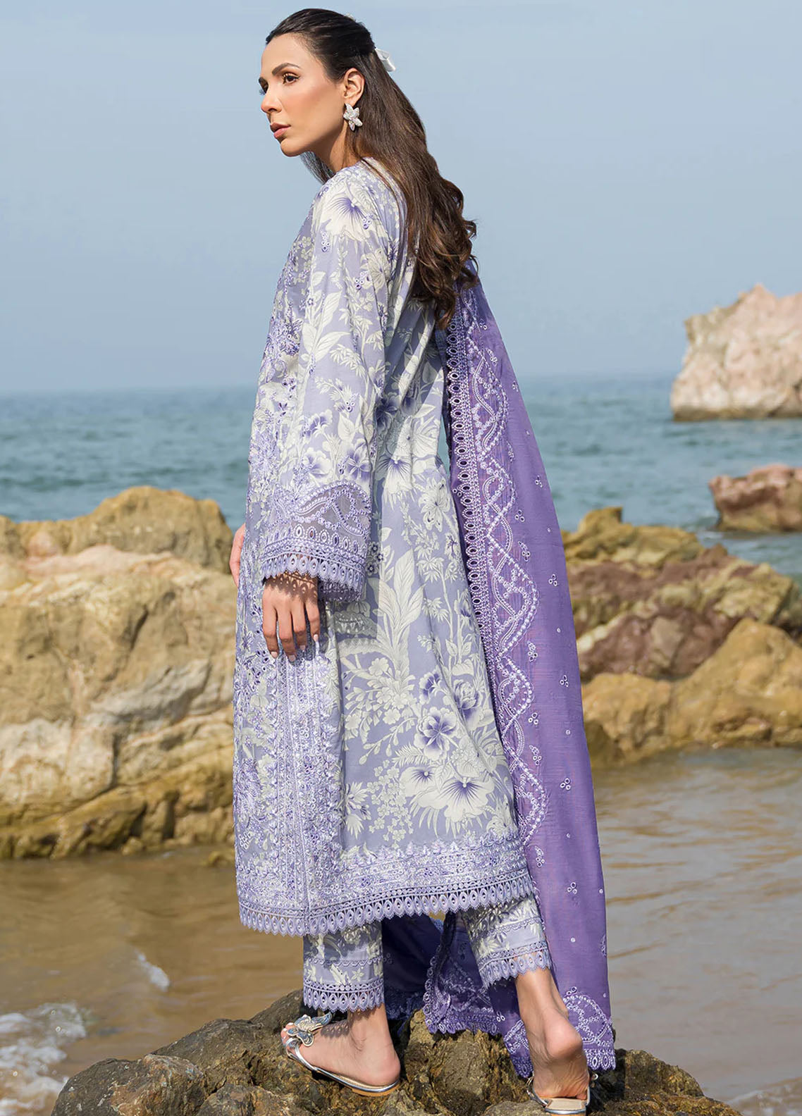 Summer Together by Afrozeh Unstitched Lawnkari Collection 2024 Vol-2 Wisteria