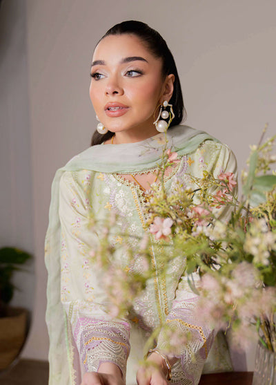 Summer Lines by Neeshay Embroidered Lawn Suits Unstitched 3 Piece NSH25SL Spring Fern