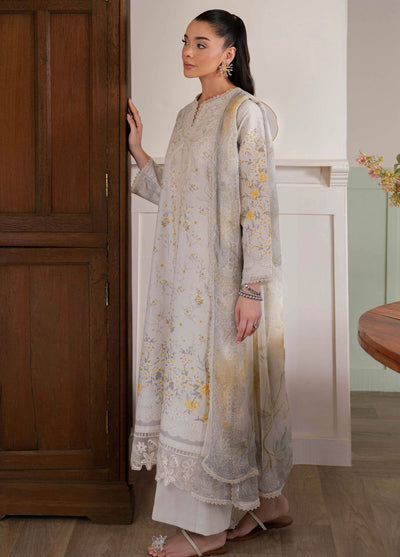 Summer Lines by Neeshay Embroidered Lawn Suits Unstitched 3 Piece NSH25SL Cloud Veil