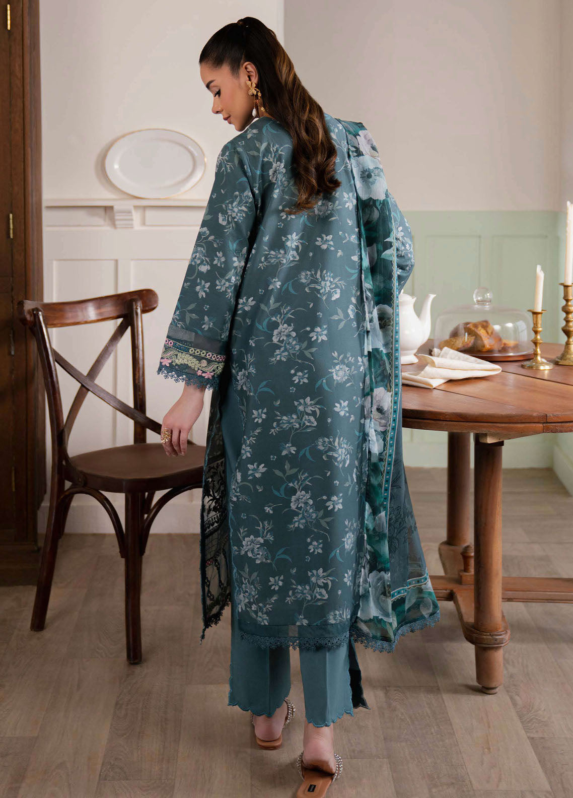 Summer Lines by Neeshay Embroidered Lawn Suits Unstitched 3 Piece NSH25SL Botanic Flow