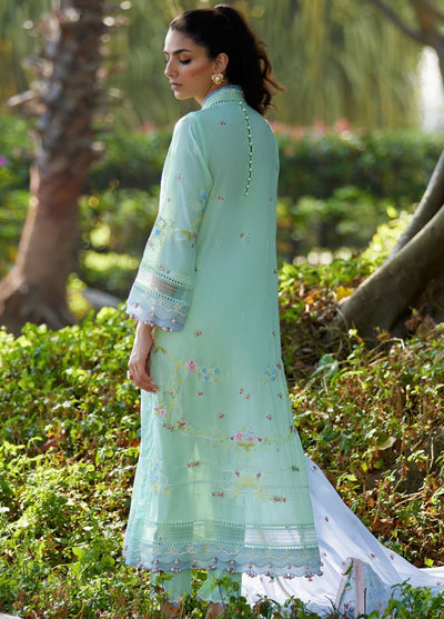 Suay by Farah Talib Luxury Lawn Unstitched Collection 2024 FTA 11 Misora Mint Green