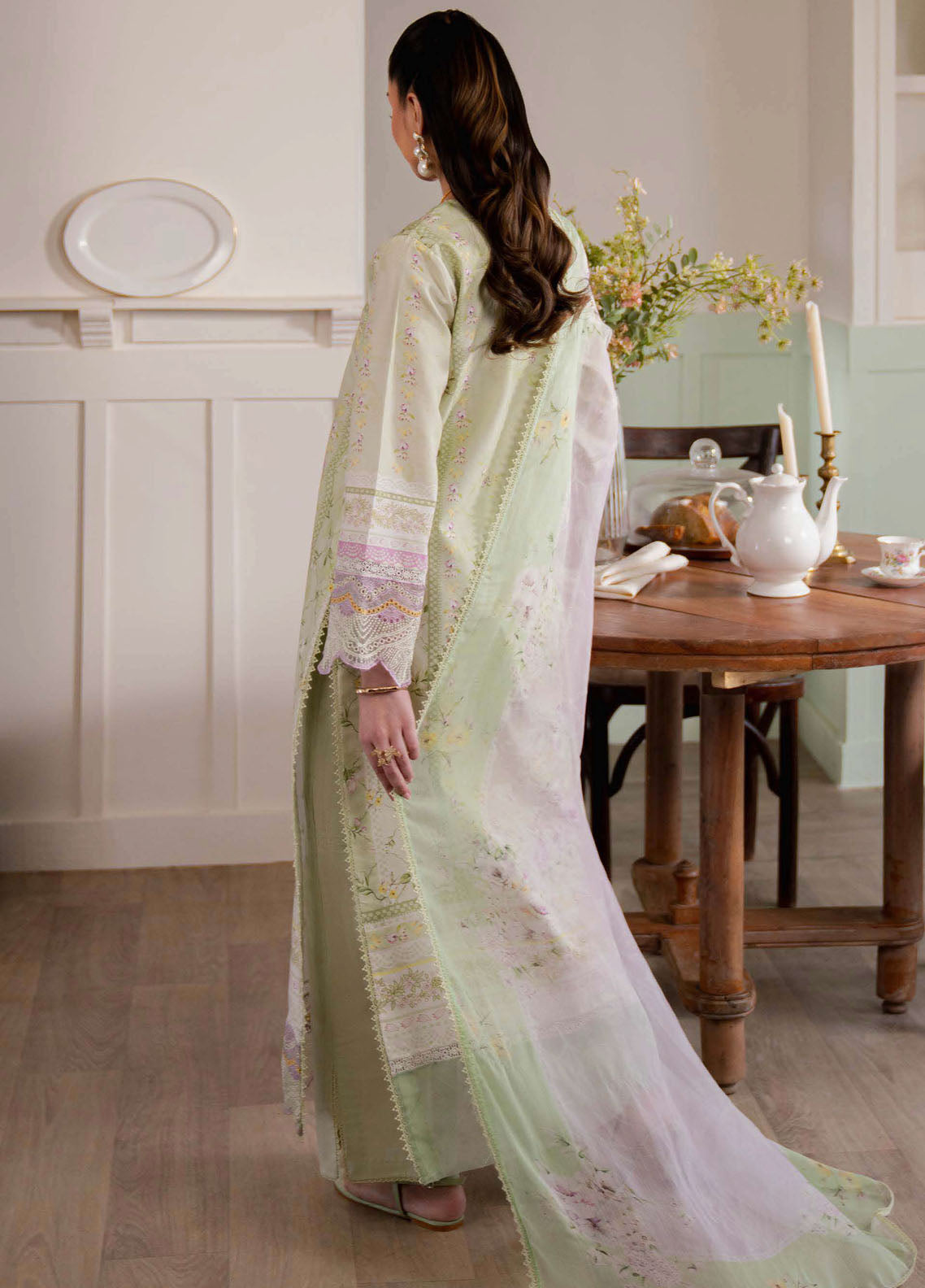 Summer Lines by Neeshay Embroidered Lawn Suits Unstitched 3 Piece NSH25SL Spring Fern
