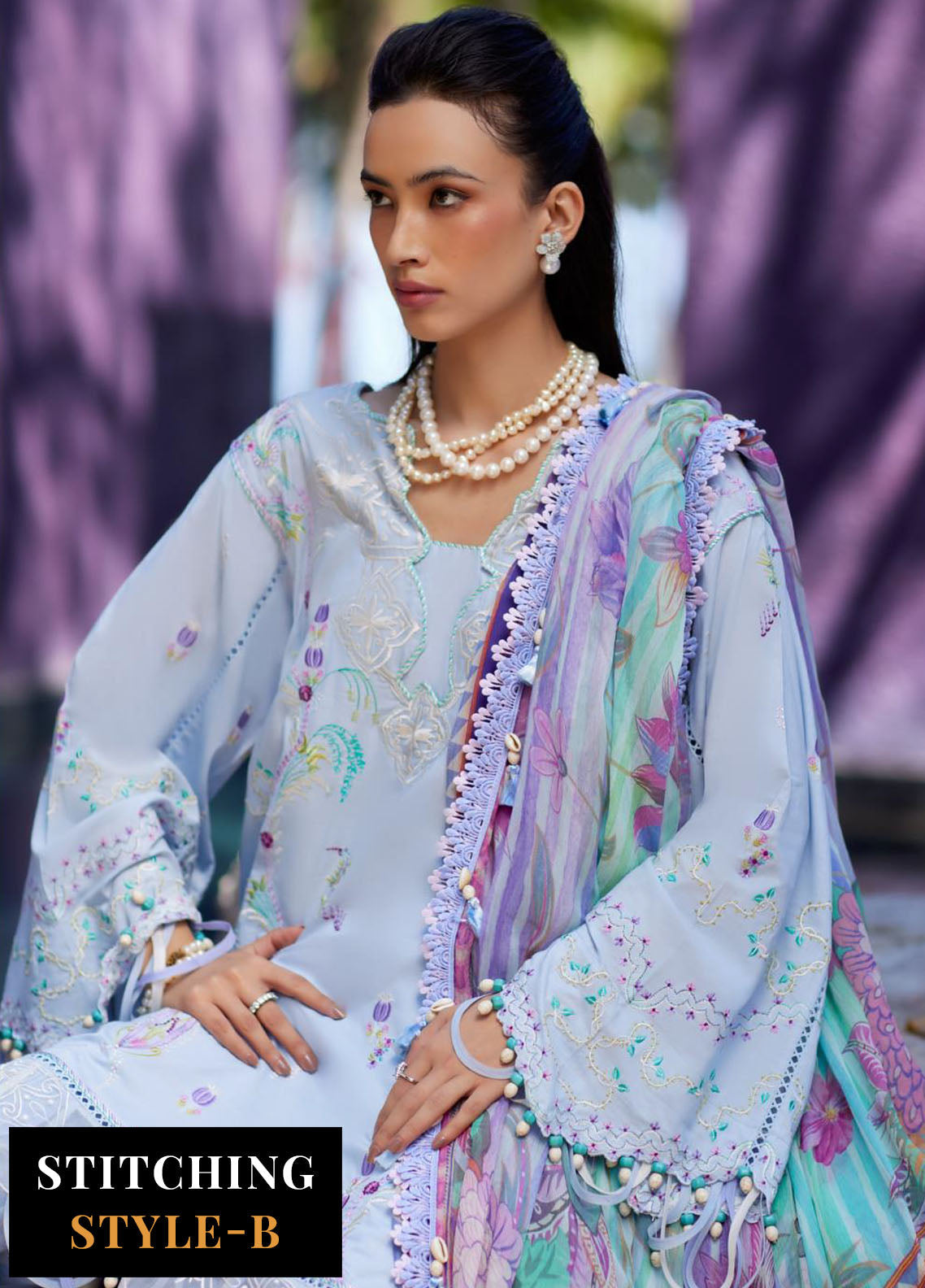 Suay by Farah Talib Luxury Lawn Unstitched Collection 2024 FTA 06 Callista Wedgewood