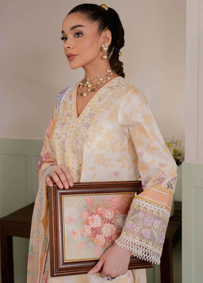 Summer Lines by Neeshay Embroidered Lawn Suits Unstitched 3 Piece NSH25SL Honey Pearl
