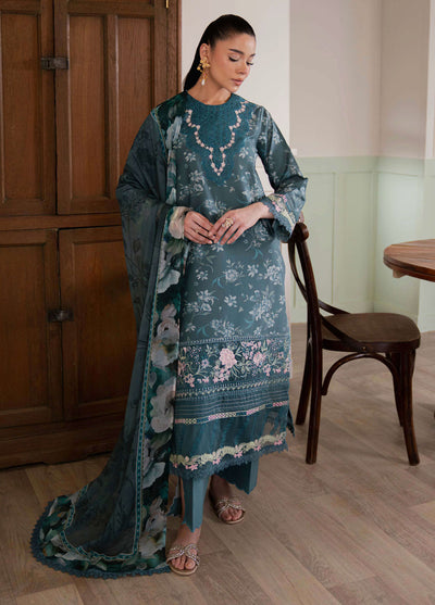 Summer Lines by Neeshay Embroidered Lawn Suits Unstitched 3 Piece NSH25SL Botanic Flow