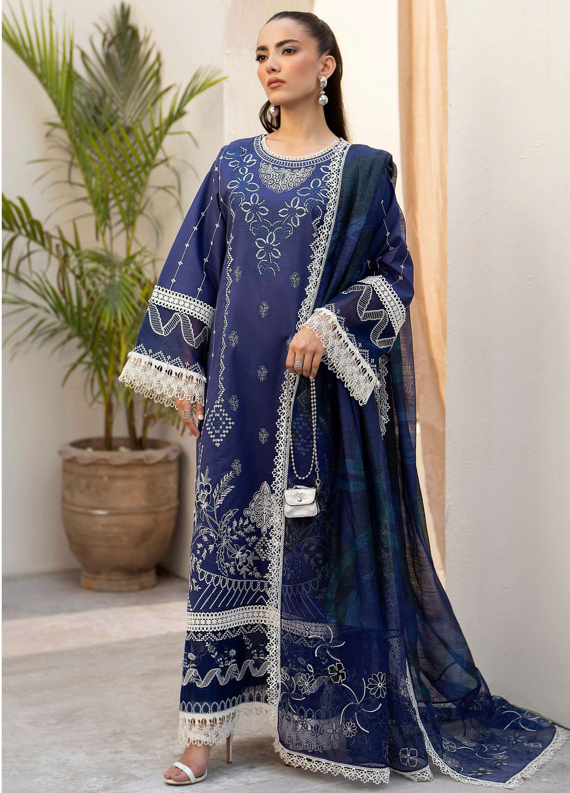 Saad Shaikh Luxury Eid Lawn Collection 2024 Tawny