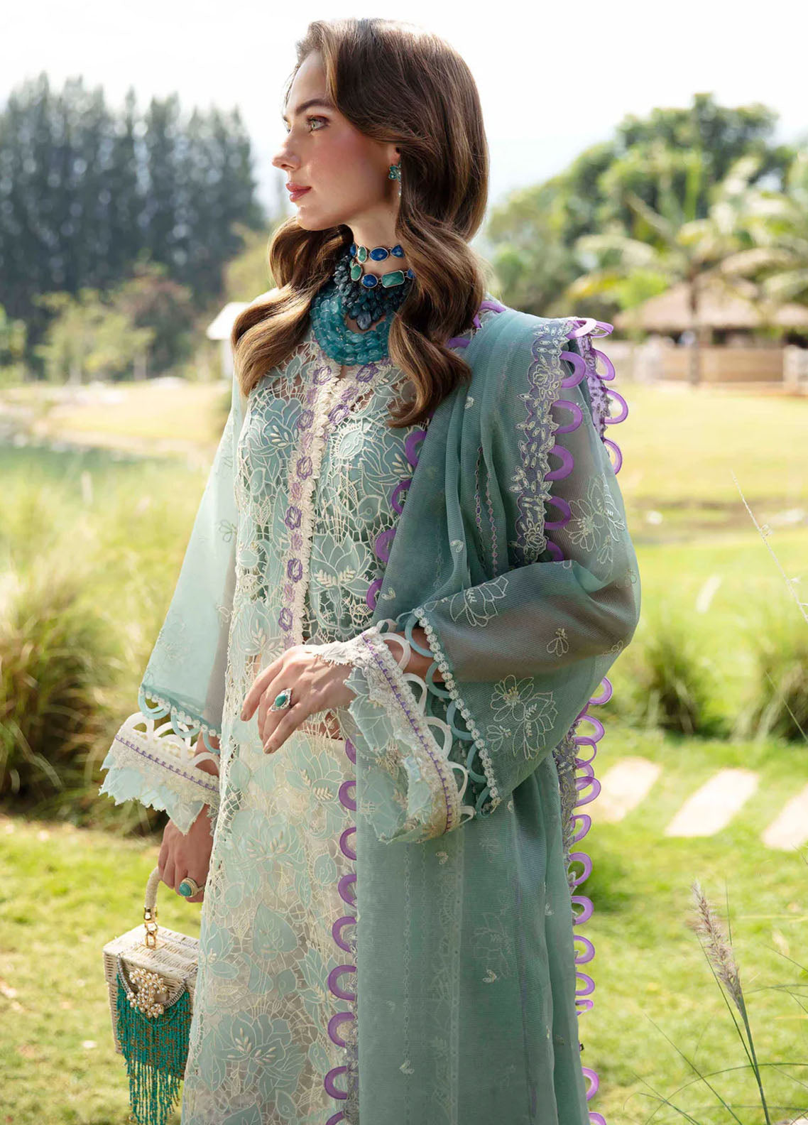 Sable Vogue Luxury Lawn Collection 2024 SL-02-24 Afroz