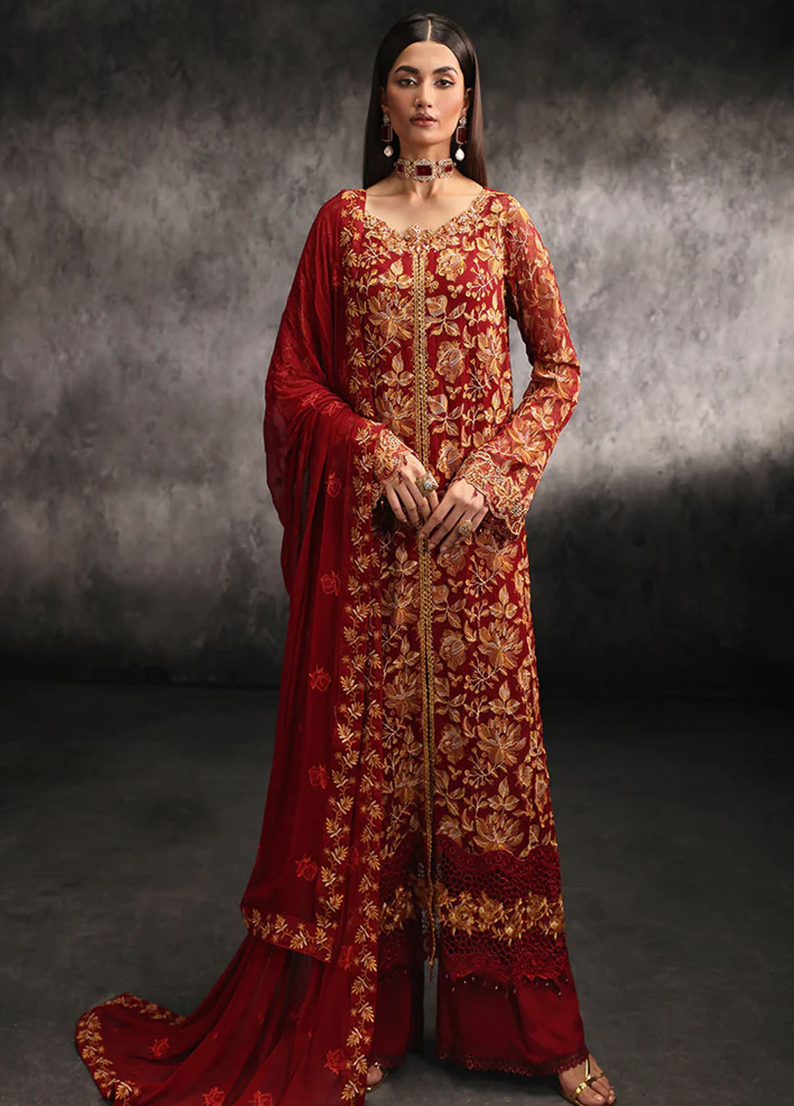 Sage By Rajbari Unstitched Formal Edit 2024 D-07 Rouge