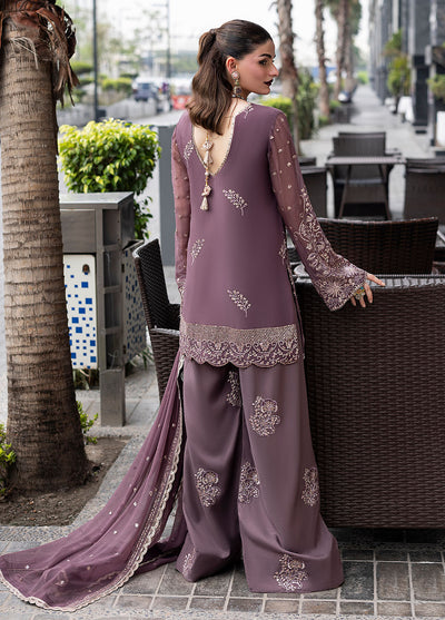 Sahane Embroidered Chiffon Suits Unstitched 3 Piece CT 25005 Roseate