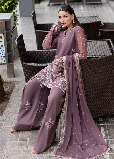 Sahane Embroidered Chiffon Suits Unstitched 3 Piece CT 25005 Roseate