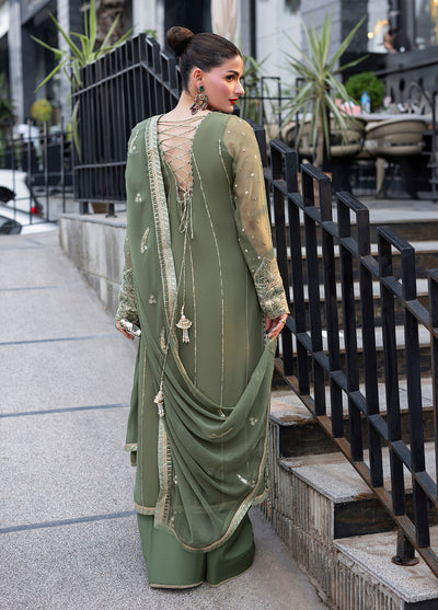 Sahane Embroidered Chiffon Suits Unstitched 3 Piece CT 25006 Mist