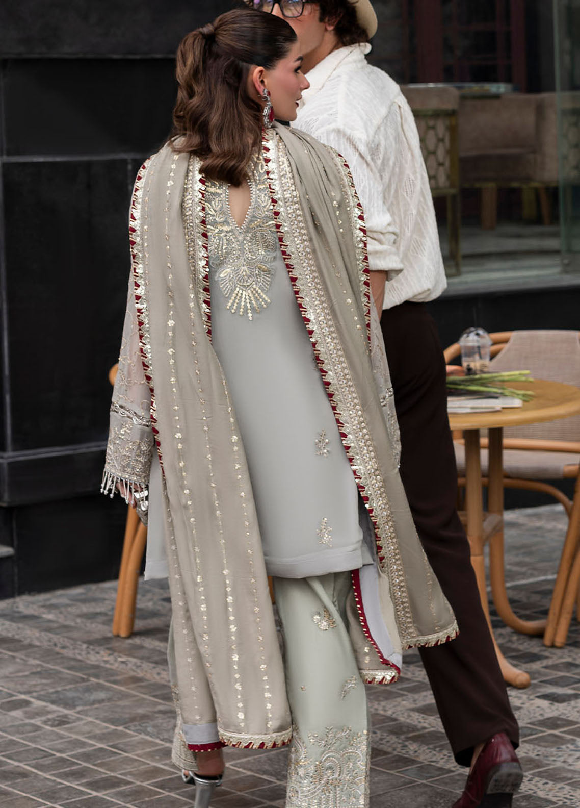Sahane Embroidered Chiffon Suits Unstitched 3 Piece CT 25007 Dew