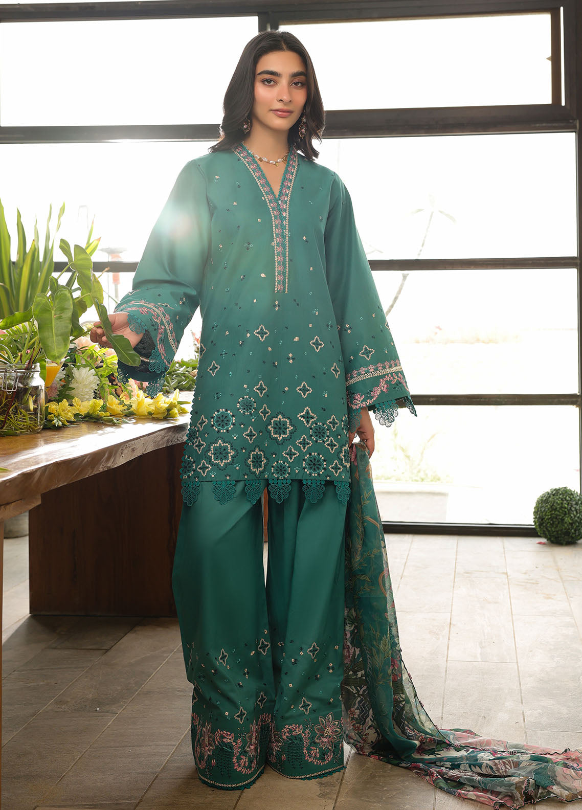 Sahane Embroidered Lawn Suits Unstitched 3 Piece SNE25IL CT-21004 Ameta
