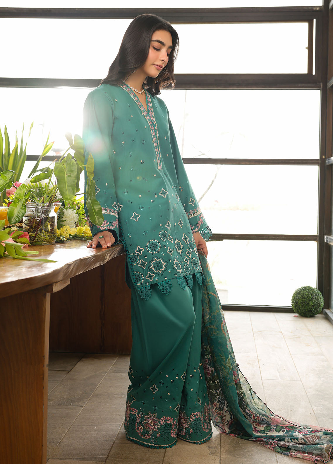 Sahane Embroidered Lawn Suits Unstitched 3 Piece SNE25IL CT-21004 Ameta