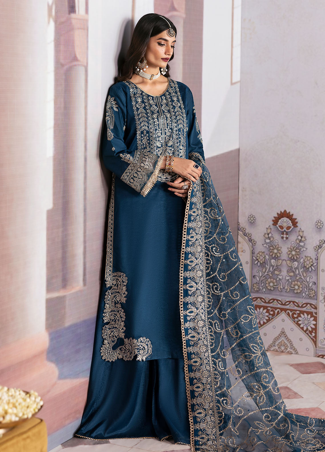 Sahane There She Glows Luxury Raw Silk Collection 2024 TSG-04 Azure