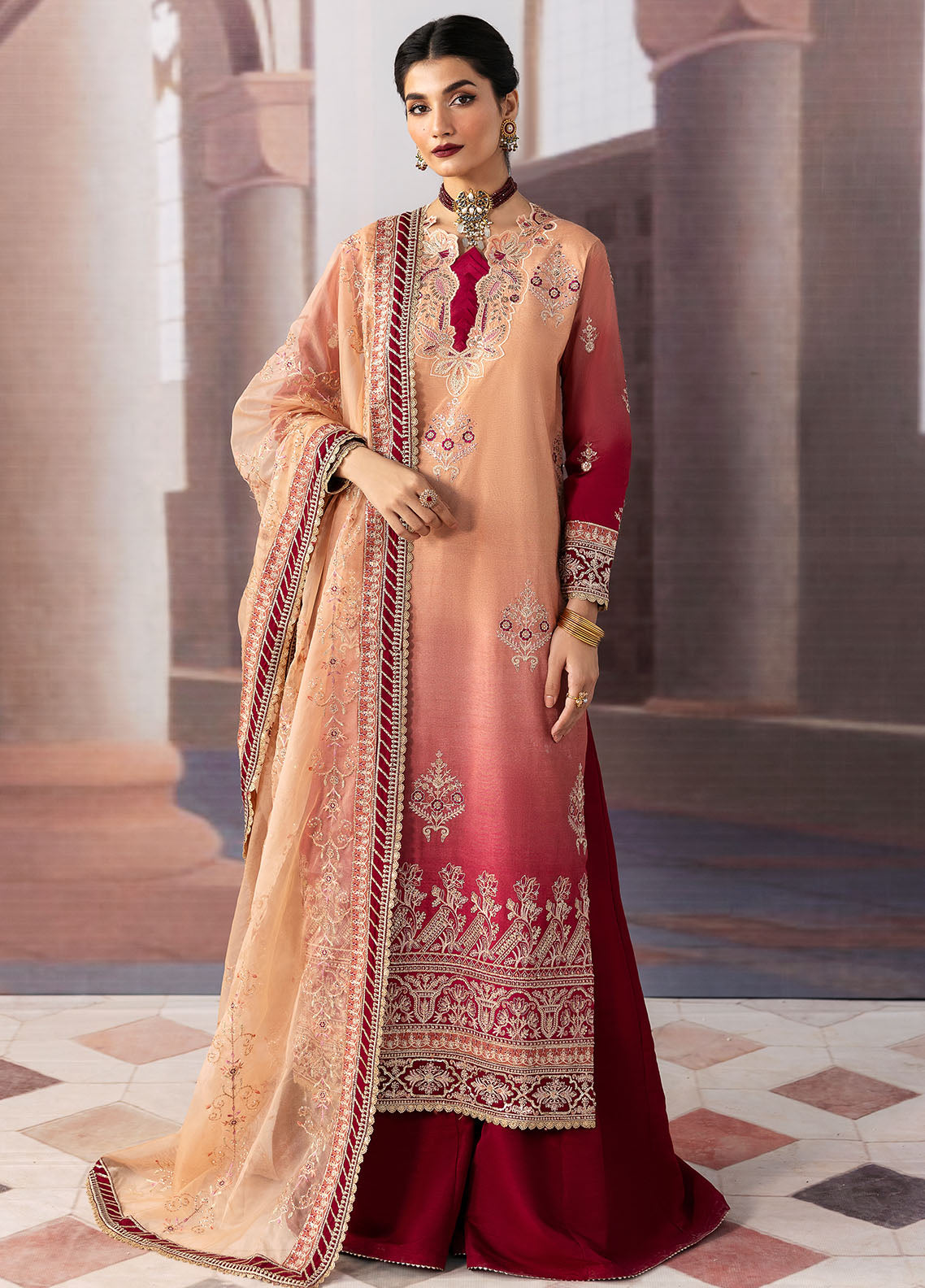 Sahane There She Glows Luxury Raw Silk Collection 2024 TSG-08 Ember