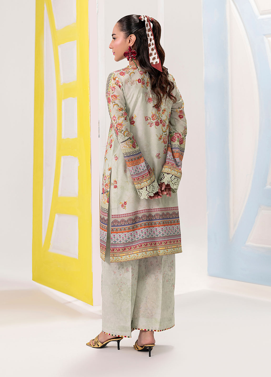 Sahane Pret Printed Poly Lawn 2 Piece Suit ME26006 Matcha