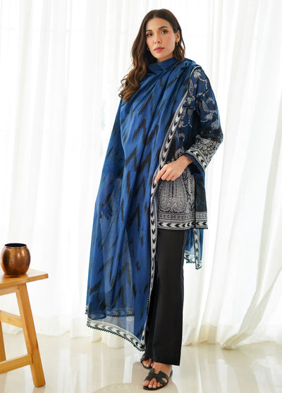 Sahar Monochrome Unstitched Lawn Collection 2024 S24-MC-V2-04