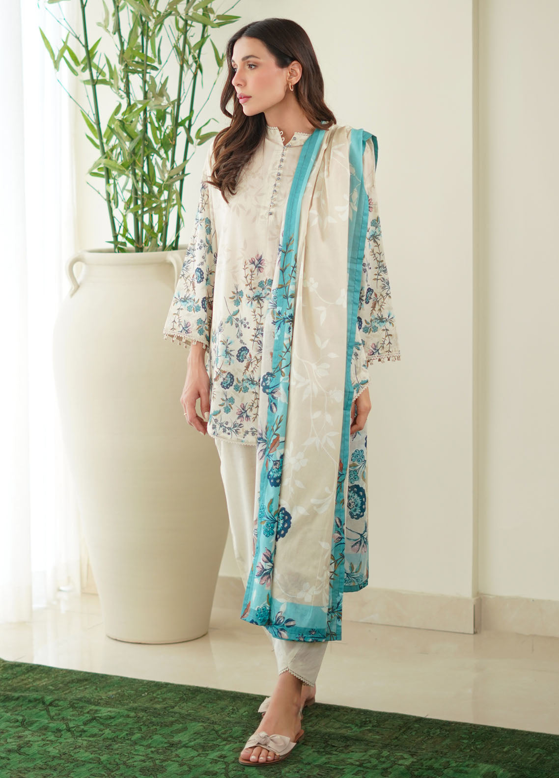 Sahar Monochrome Unstitched Lawn Collection 2024 S24-MC-V2-08