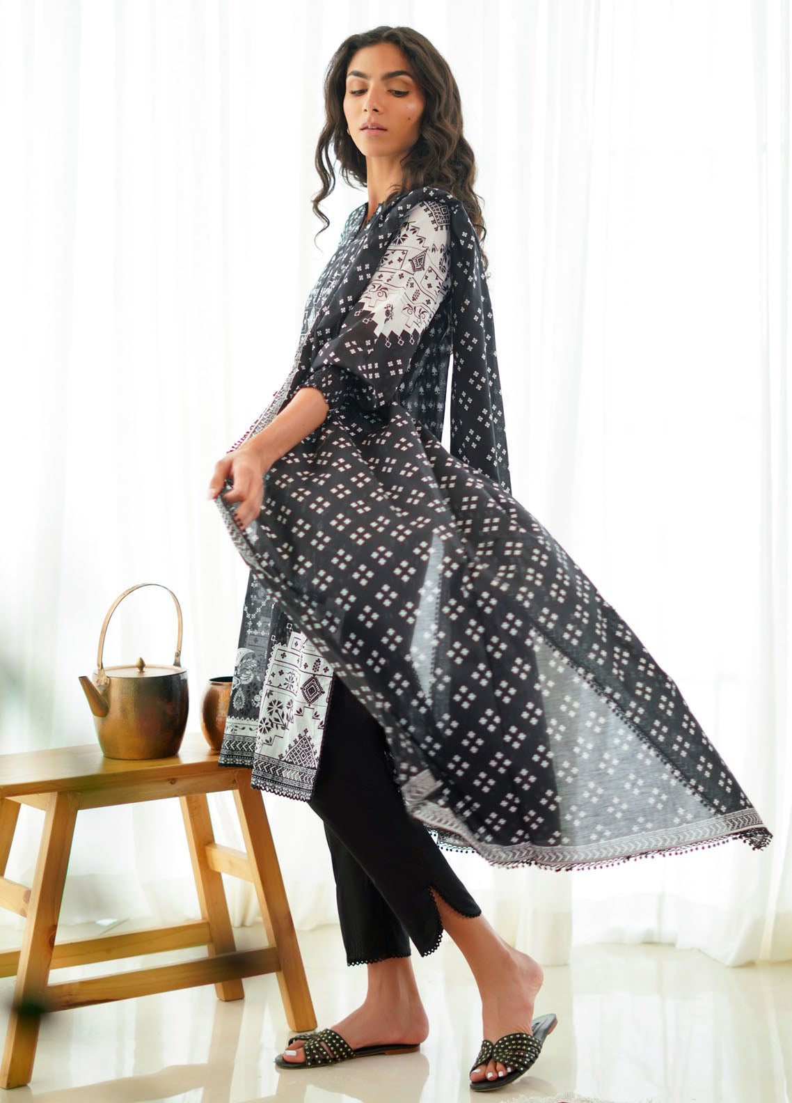 Sahar Monochrome Unstitched Lawn Collection 2024 S24-MC-V2-09