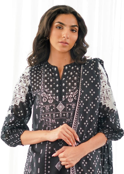 Sahar Monochrome Unstitched Lawn Collection 2024 S24-MC-V2-09