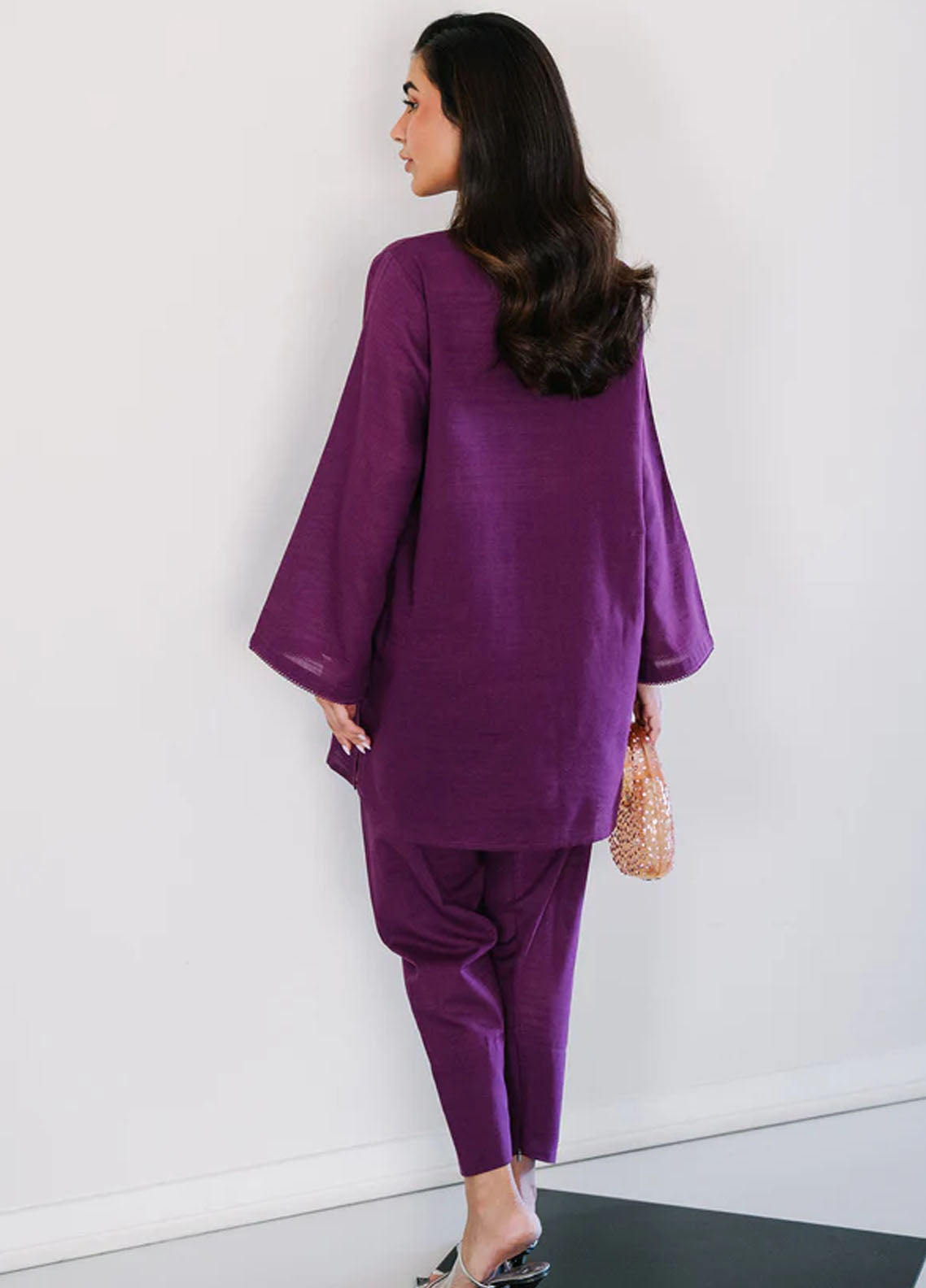 Sahar Pret Embroidered Cotton 2 Piece Suit AWEK-RR-V1-04 Orchid Plum