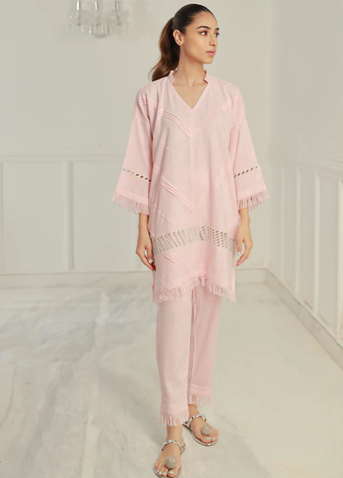 Sahar Pret Casual Cotton 2 Piece Suit SAWCS-V3-11 Sakura