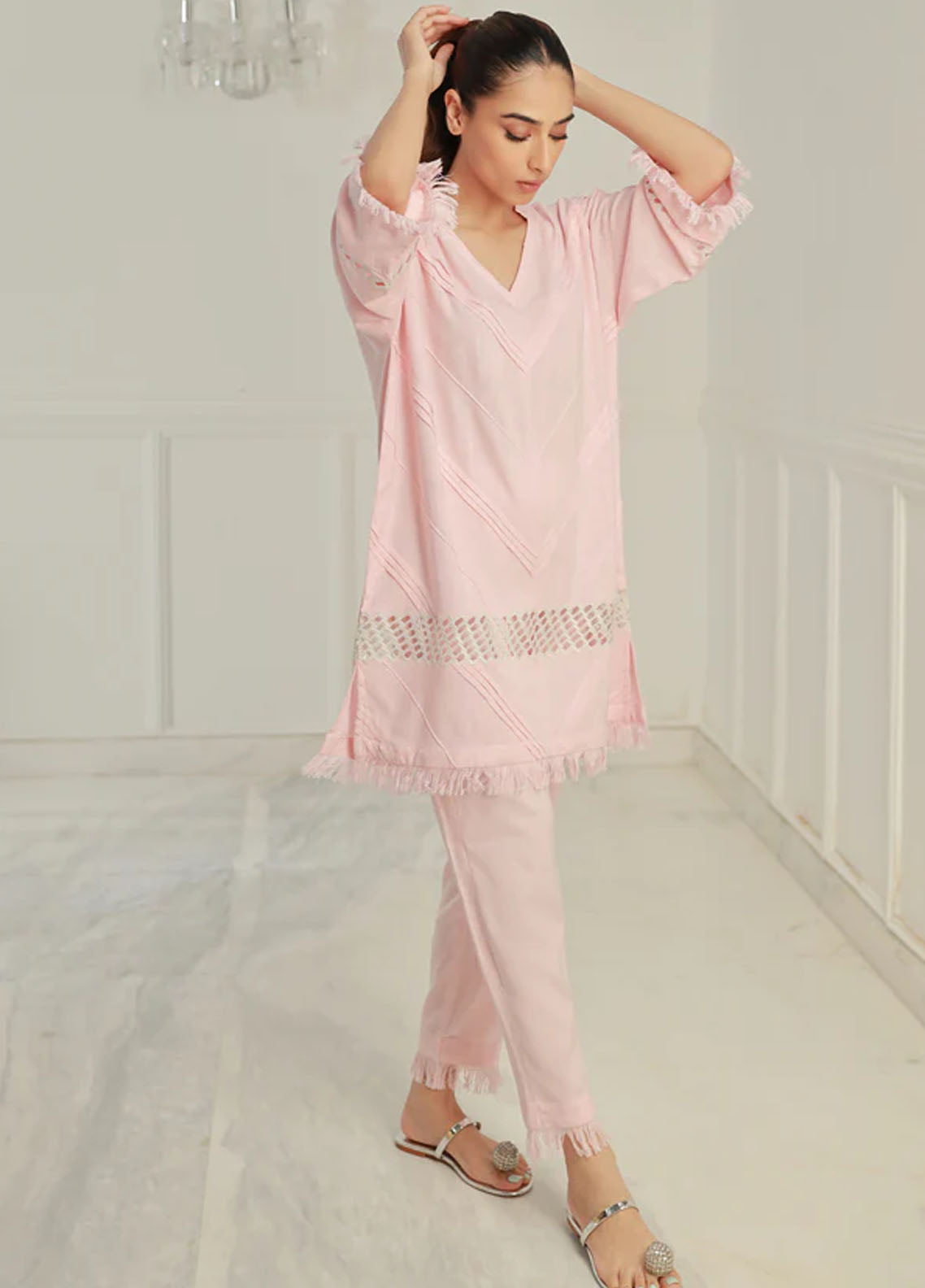 Sahar Pret Casual Cotton 2 Piece Suit SAWCS-V3-11 Sakura