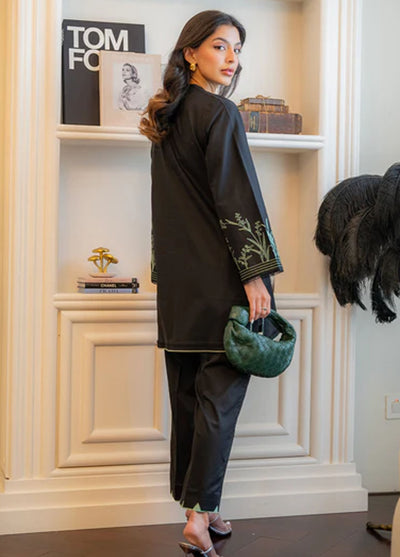 Sahar Pret Embroidered Cambric 2 Piece Suit Black Reign