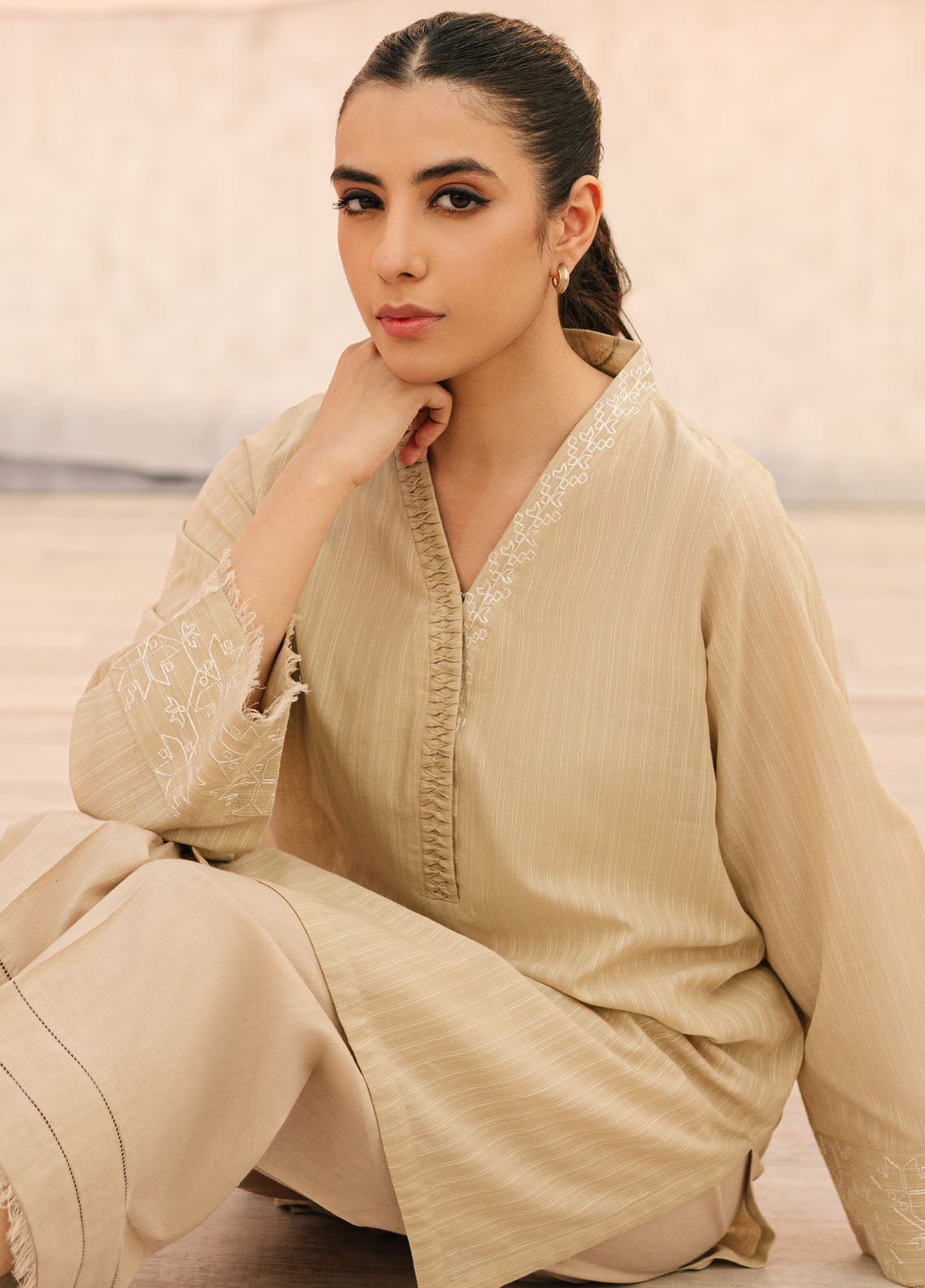 Sahar Pret Embroidered Cambric 2 Piece Suit SSCAE-RR-01