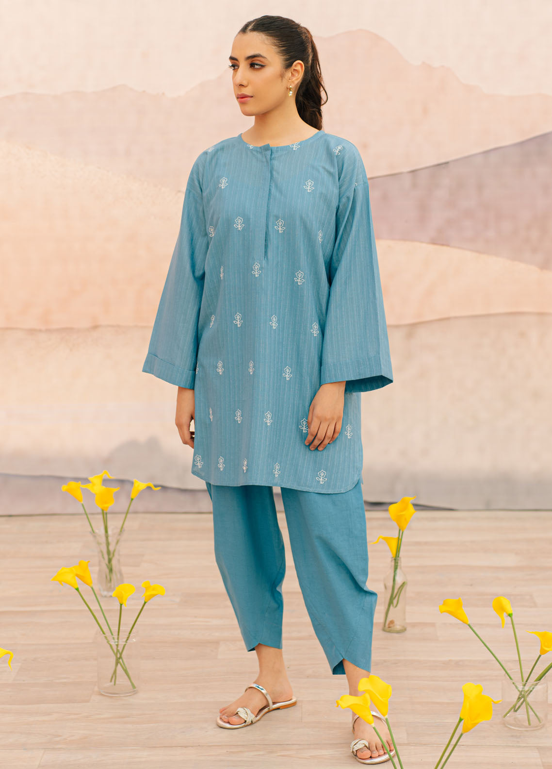 Sahar Pret Embroidered Cambric 2 Piece Suit SSCAE-RR-03