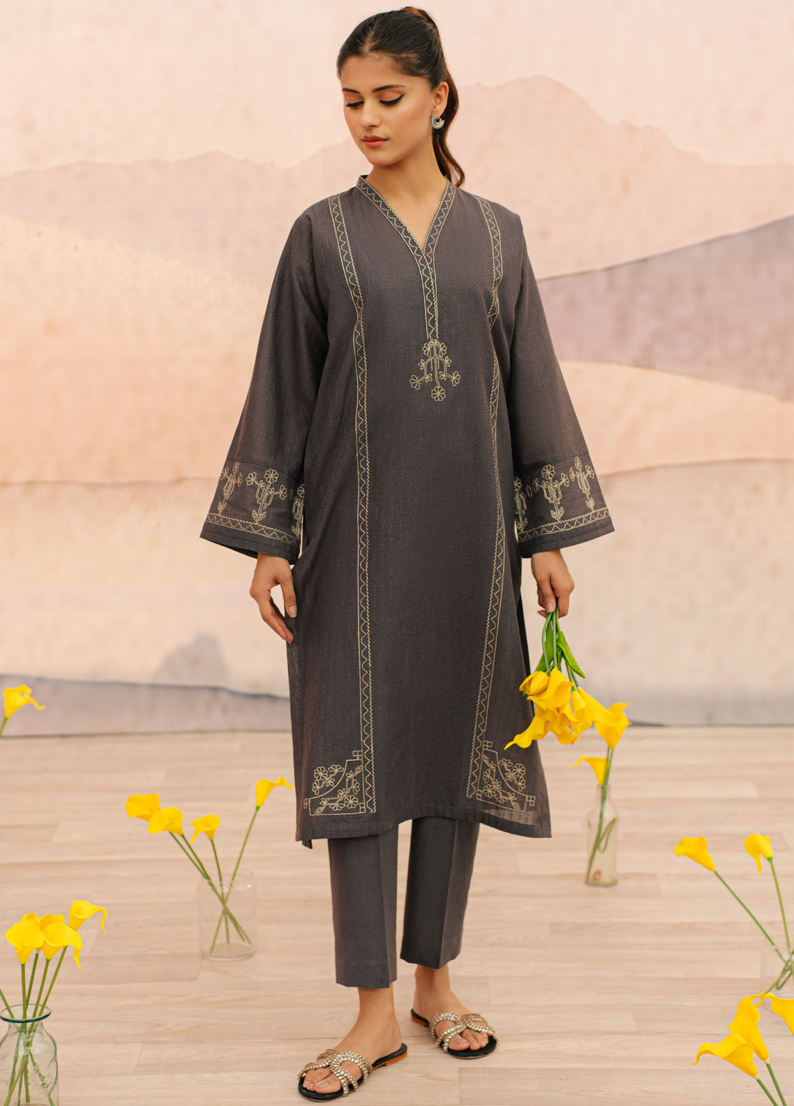 Sahar Pret Embroidered Cambric 2 Piece Suit SSCAE-RR-04