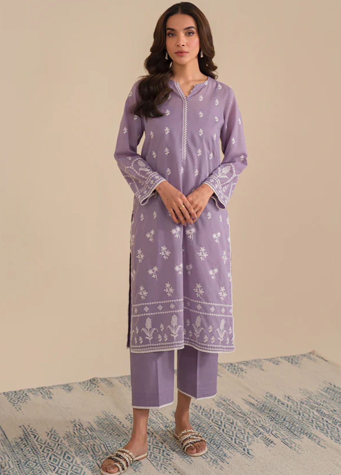 Sahar Pret Embroidered Cambric 2 Piece Suit SSCK-ZH-06 Amethyst