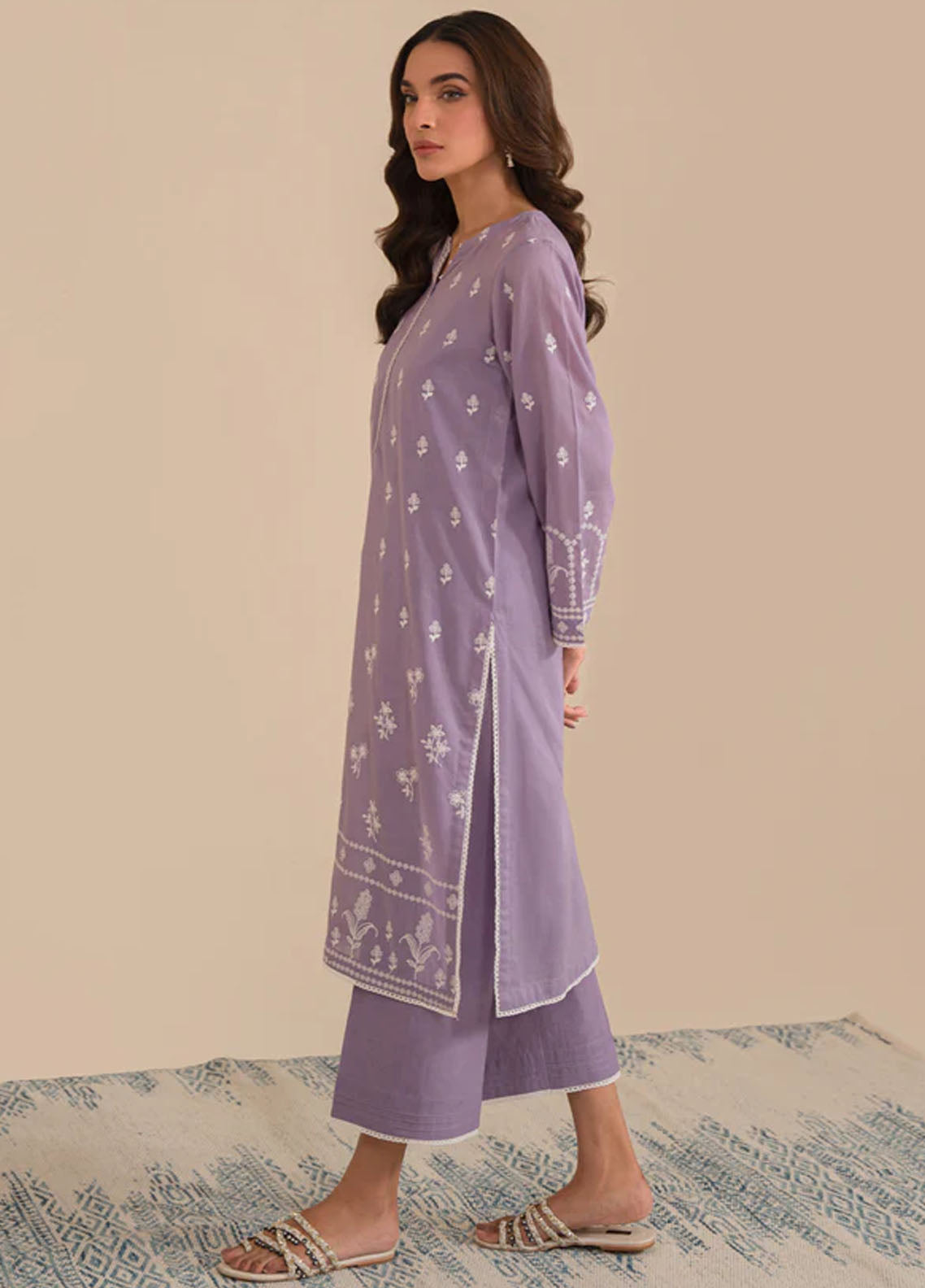 Sahar Pret Embroidered Cambric 2 Piece Suit SSCK-ZH-06 Amethyst
