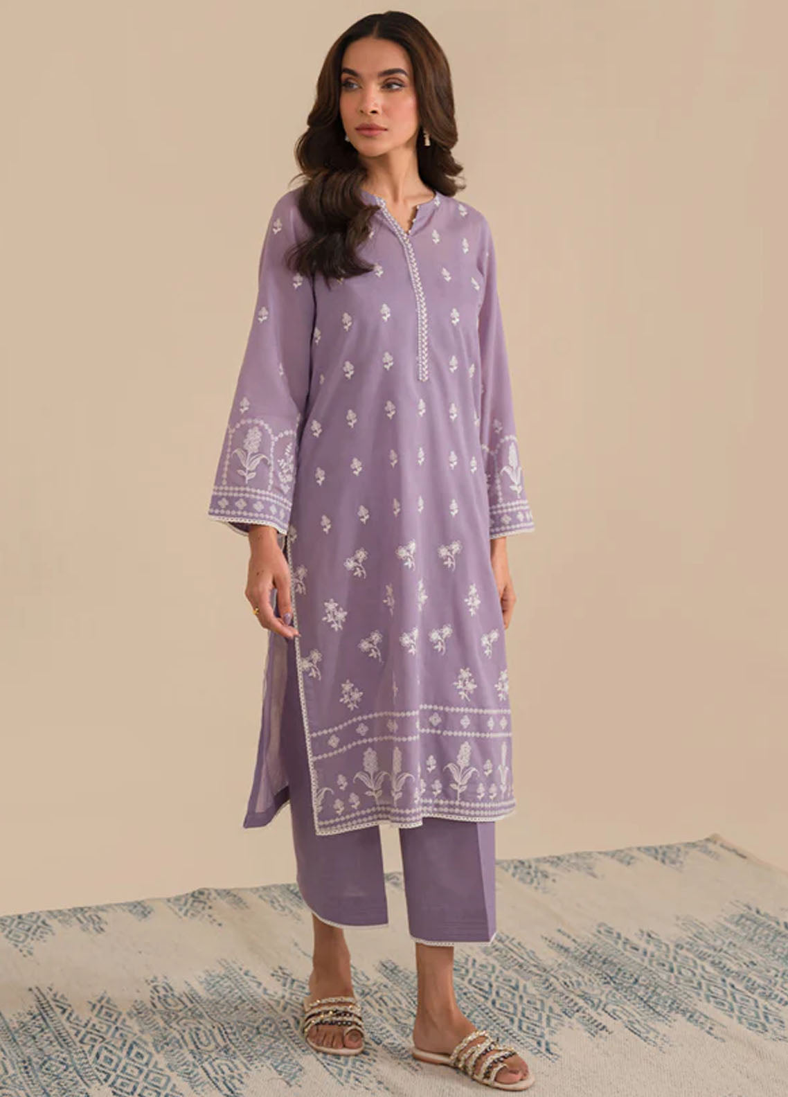 Sahar Pret Embroidered Cambric 2 Piece Suit SSCK-ZH-06 Amethyst