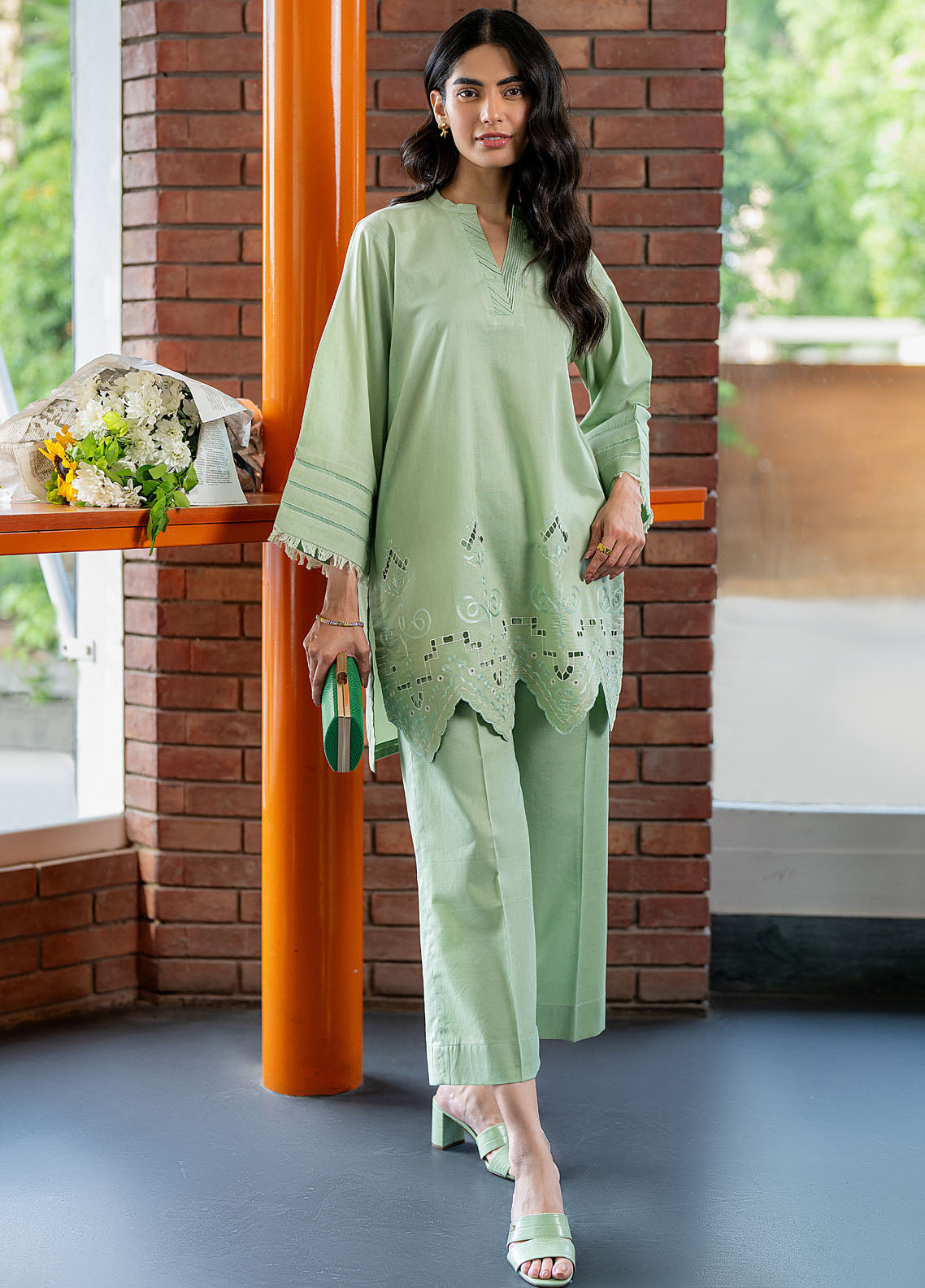 Sahar Pret Embroidered Cambric 2 Piece Suit SSEC-RK-05 Harvest Hues