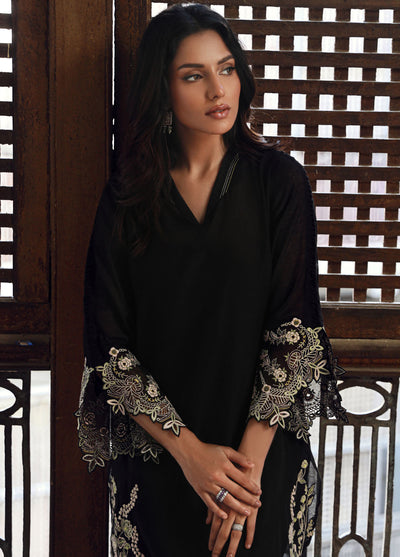 Sahar Pret Embroidered Cotton Silk 2 Piece Suit SSCS-SD-04 Dark Muse