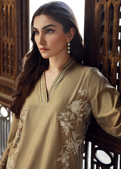 Sahar Pret Embroidered Cotton Silk 2 Piece Suit SSCS-SD-07 Vanilla Petals