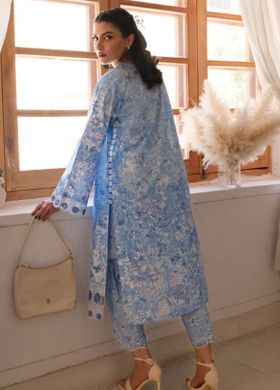 Sahar Pret Embroidered Lawn 2 Piece Suit Azure Petals