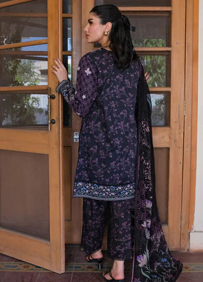 Sahar Pret Embroidered Lawn 2 Piece Suit Midnight Petals