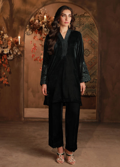 Sahar Pret Embroidered Velvet 2 Piece Suit Emperial Jade