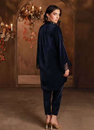 Sahar Pret Embroidered Velvet 2 Piece Suit Midnight Opulence