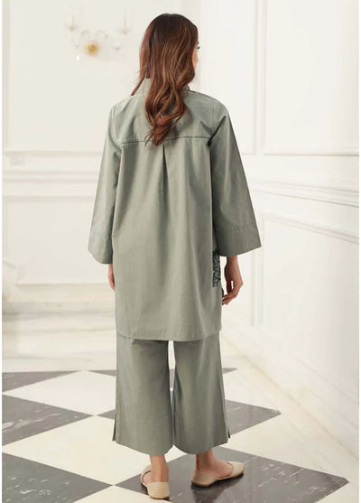 Sahar Pret Casual Cotton 2 Piece Suit Jade