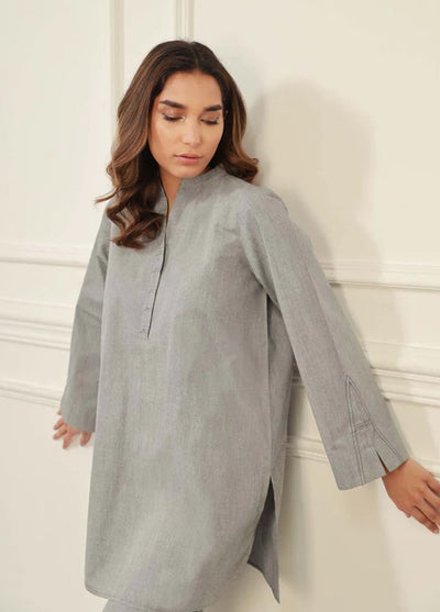 Sahar Pret Casual Cotton 2 Piece Suit Moonstone