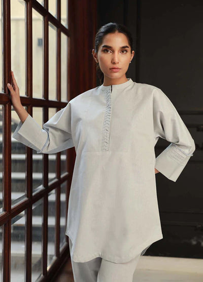 Sahar Pret Casual Cotton 2 Piece Suit Platinum Aria